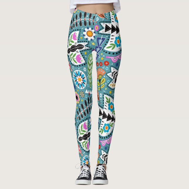   Unique and fun patterned Leggings (Front)