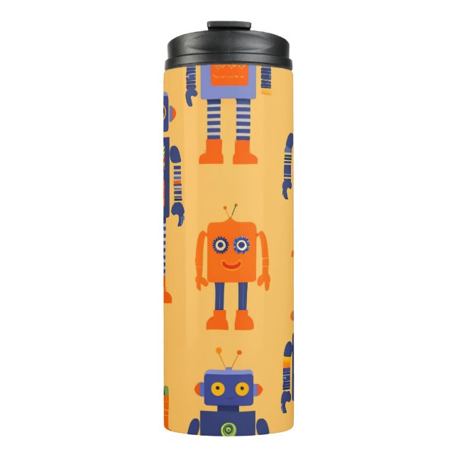 unique and fun robot. thermal tumbler (Front)
