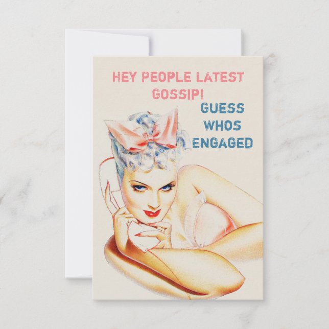 Unique and funny engagement announcement (Front)