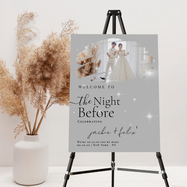 Unique And Modern Dinner Rehearsal Welcome Foam Board (Creator Uploaded)