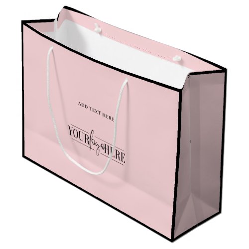 Unique and modern logo boutique pink shopping bag