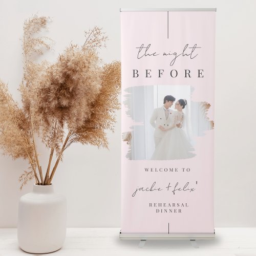 Unique And Modern Rehearsal Dinner Welcome Custom Retractable Banner