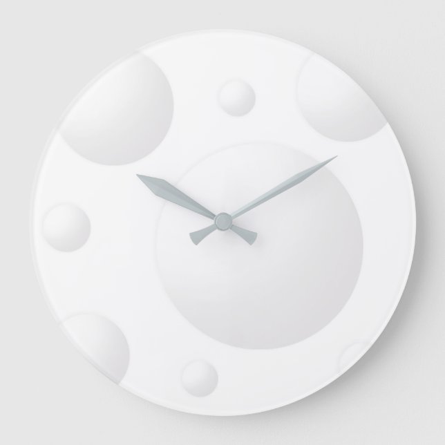 Unique and Modern White Balls Large Clock (Front)