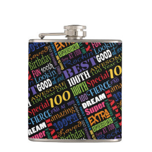 Unique And Special 100th Birthday Party Gifts Flask