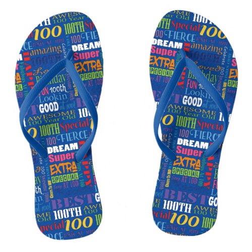 Unique And Special 100th Birthday Party Gifts Flip Flops