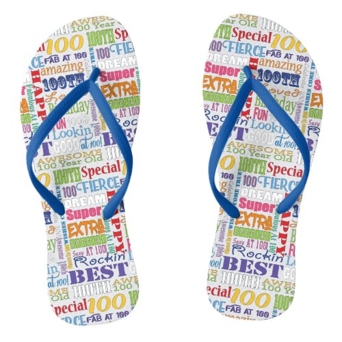 Unique And Special 100th Birthday Party Gifts Flip Flops