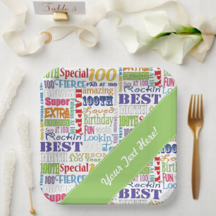Unique And Special 100th Birthday Party Gifts Paper Plates