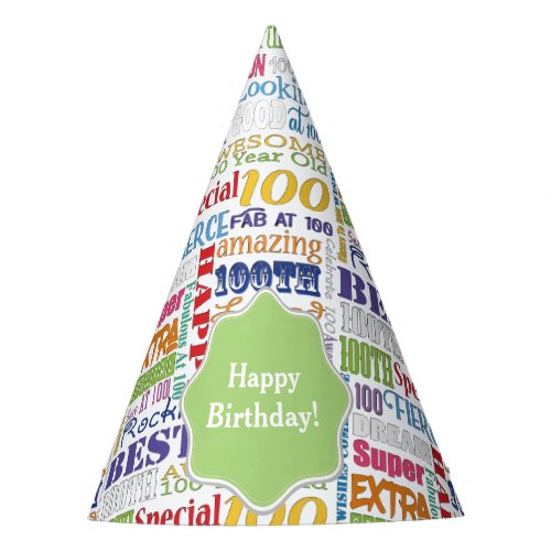 Unique And Special 100th Birthday Party Gifts Party Hat