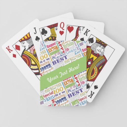 Unique And Special 100th Birthday Party Gifts Playing Cards