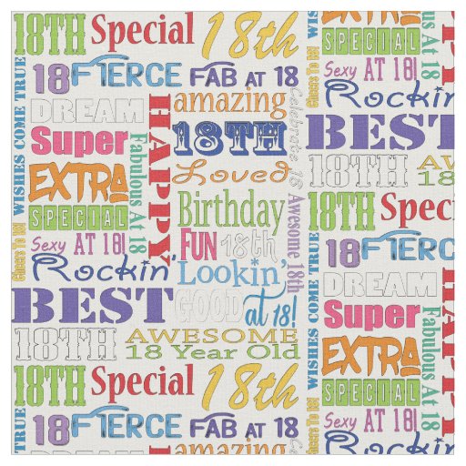 Unique And Special 18th Birthday Party Gifts Fabric