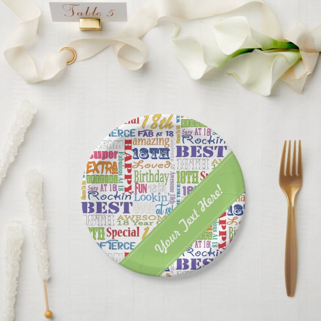 Unique And Special 18th Birthday Party Gifts Paper Plates (Wedding)