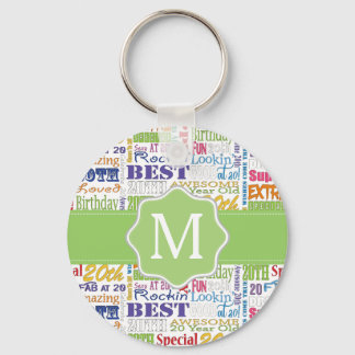 Unique And Special 20th Birthday Party Gifts Keychain
