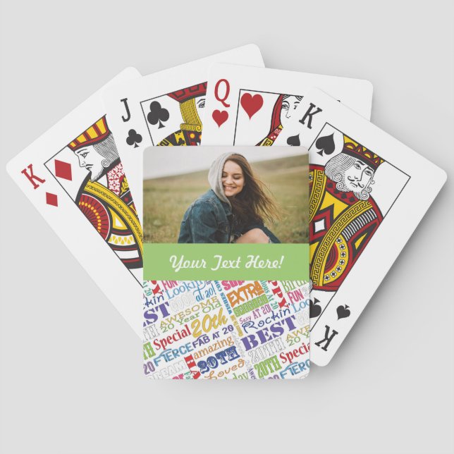 Unique And Special 20th Birthday Party Gifts Poker Cards (Back)