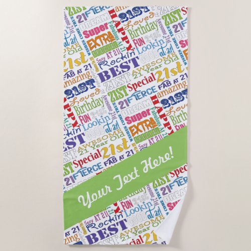 Unique And Special 21st Birthday Party Gifts Beach Towel