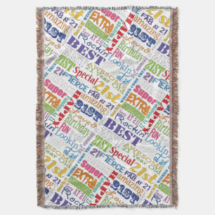 Unique And Special 21st Birthday Party Gifts Throw Blanket