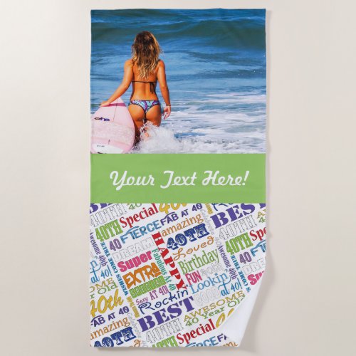 Unique And Special 40th Birthday Party Gifts Beach Towel