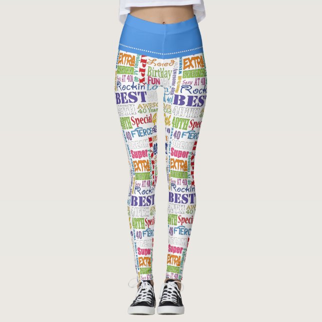Unique And Special 40th Birthday Party Gifts Leggings (Front)