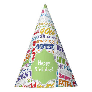 Unique And Special 40th Birthday Party Gifts Party Hat