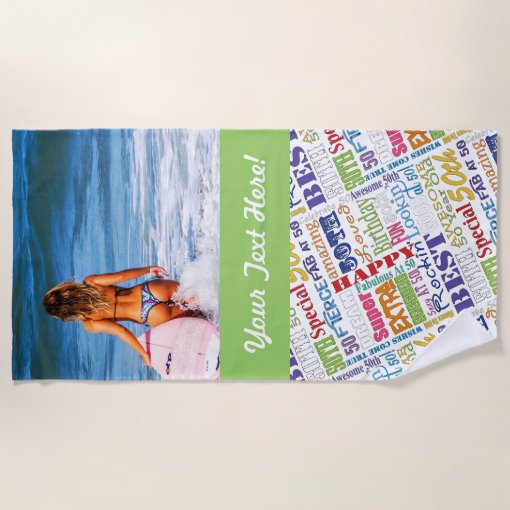 Unique And Special 50th Birthday Party Gifts Beach Towel Zazzle