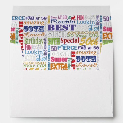 Unique And Special 50th Birthday Party Gifts Envelope