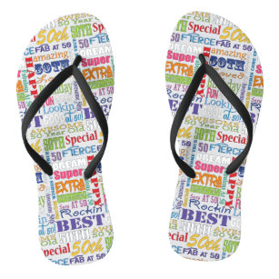 Unique And Special 50th Birthday Party Gifts Flip Flops