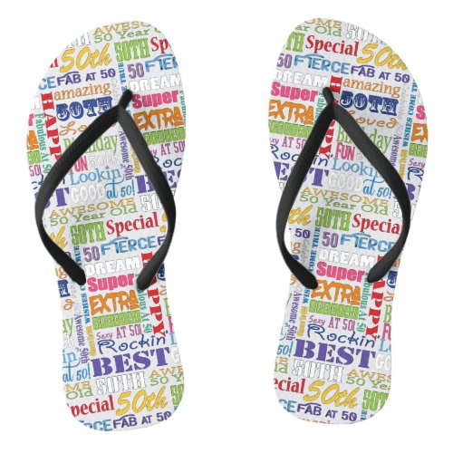 Unique And Special 50th Birthday Party Gifts Flip Flops