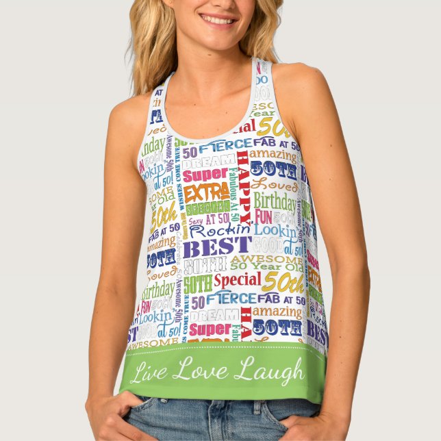 Unique And Special 50th Birthday Party Gifts Tank Top (Front)