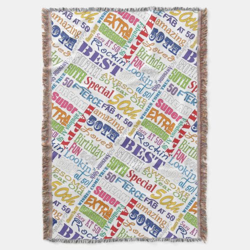 Unique And Special 50th Birthday Party Gifts Throw Blanket