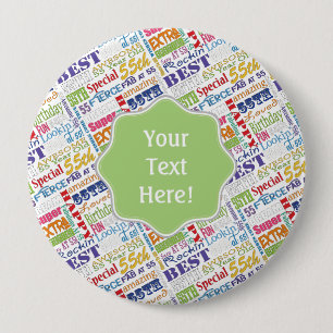 Unique And Special 55th Birthday Party Gifts Pinback Button