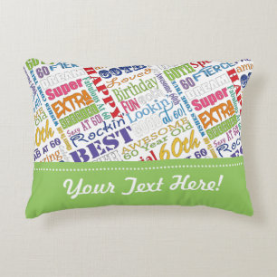 Unique And Special 60th Birthday Party Gifts Accent Pillow