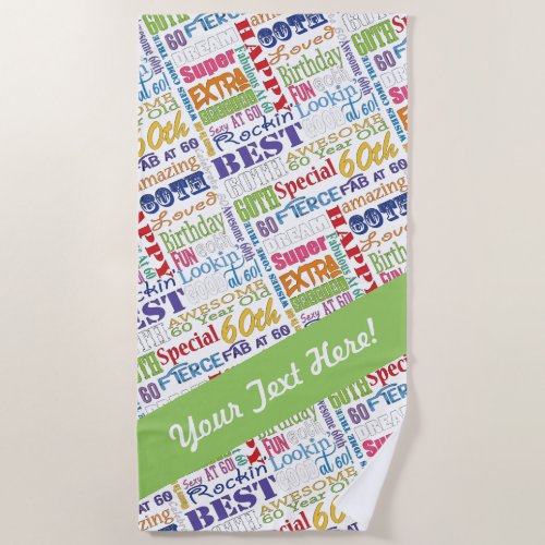 Unique And Special 60th Birthday Party Gifts Beach Towel