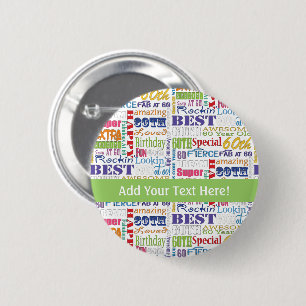 Unique And Special 60th Birthday Party Gifts Button