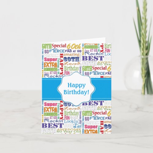 Unique And Special 60th Birthday Party Gifts Card