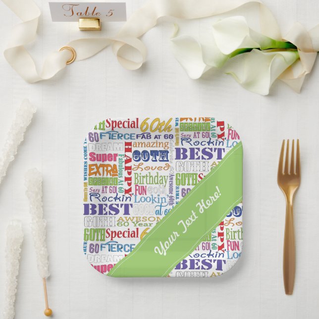 Unique And Special 60th Birthday Party Gifts Paper Plates (Wedding)