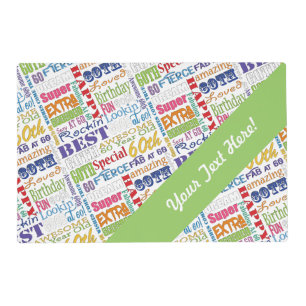 Unique And Special 60th Birthday Party Gifts Placemat
