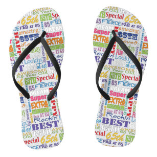 Unique And Special 65th Birthday Party Gifts Flip Flops