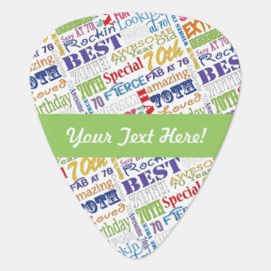 Unique And Special 70th Birthday Party Gifts Guitar Pick