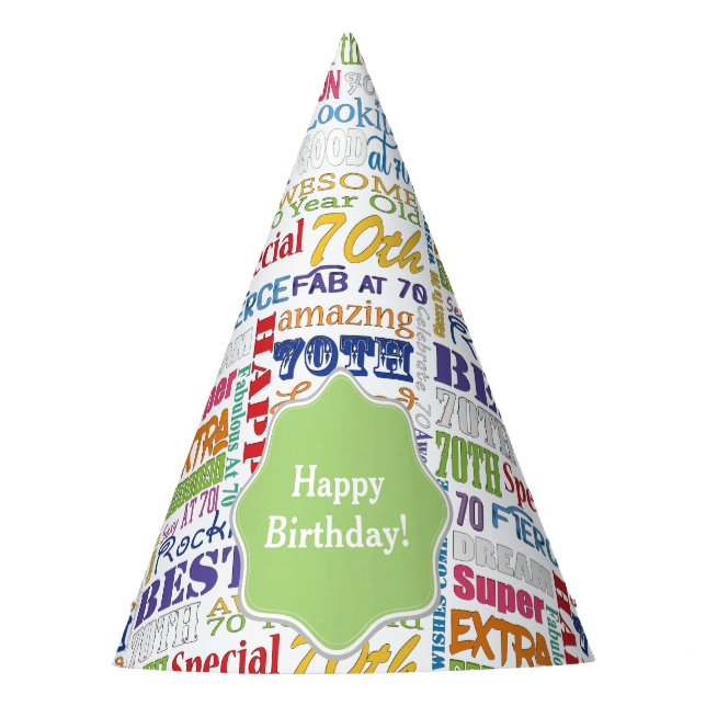 Unique And Special 70th Birthday Party Gifts Hat (Front)