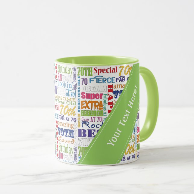 Unique And Special 70th Birthday Party Gifts Mug (Front Right)