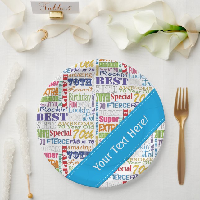 Unique And Special 70th Birthday Party Gifts Paper Plates (Wedding)