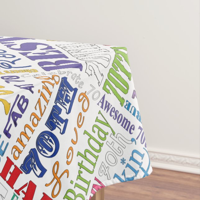 Unique And Special 70th Birthday Party Gifts Tablecloth (In Situ)