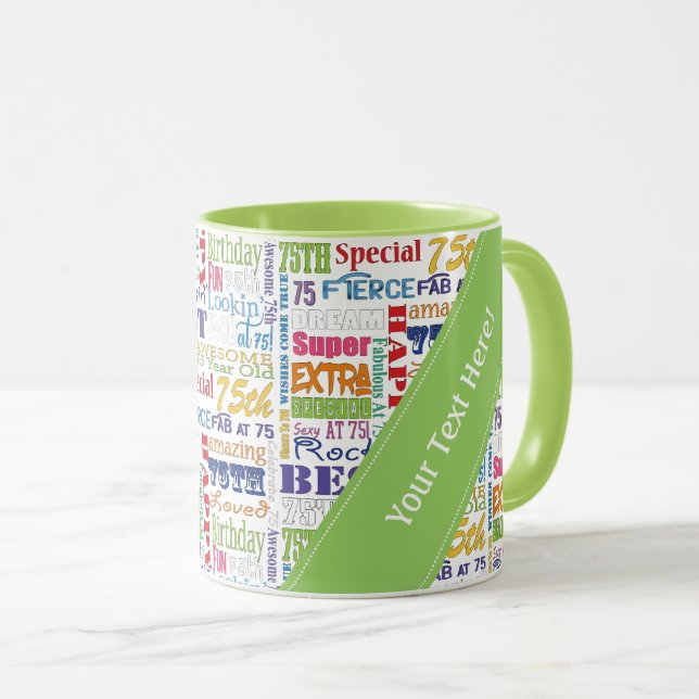 Unique And Special 75th Birthday Party Gifts Mug (Front Right)