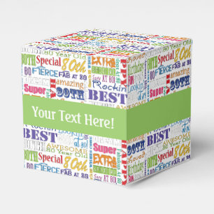 Unique And Special 80th Birthday Party Gifts Favor Boxes