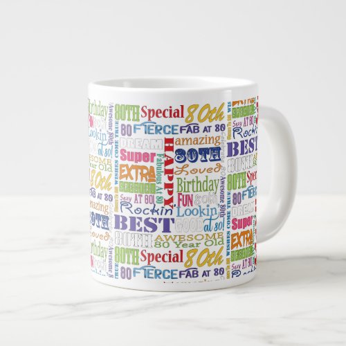 Unique And Special 80th Birthday Party Gifts Giant Coffee Mug