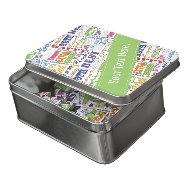 Unique And Special 80th Birthday Party Gifts Jigsaw Puzzle (Lid Open)