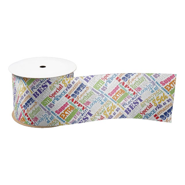 Unique And Special 85th Birthday Party Gifts Satin Ribbon (Spool)