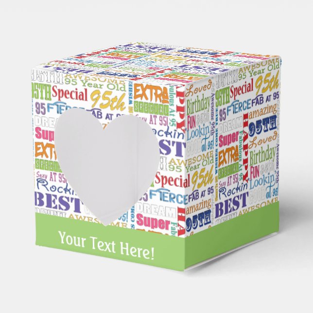 Unique And Special 95th Birthday Party Gifts Favor Boxes (Front Side)
