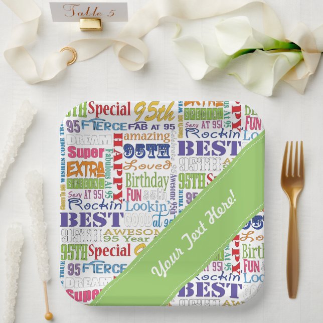 Unique And Special 95th Birthday Party Gifts Paper Plates (Wedding)
