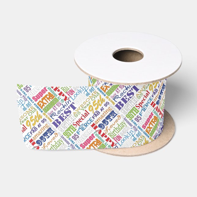 Unique And Special 95th Birthday Party Gifts Satin Ribbon (Spool)