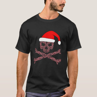 Unique and Viral Christmas Candy Cane Skulls and C T-Shirt